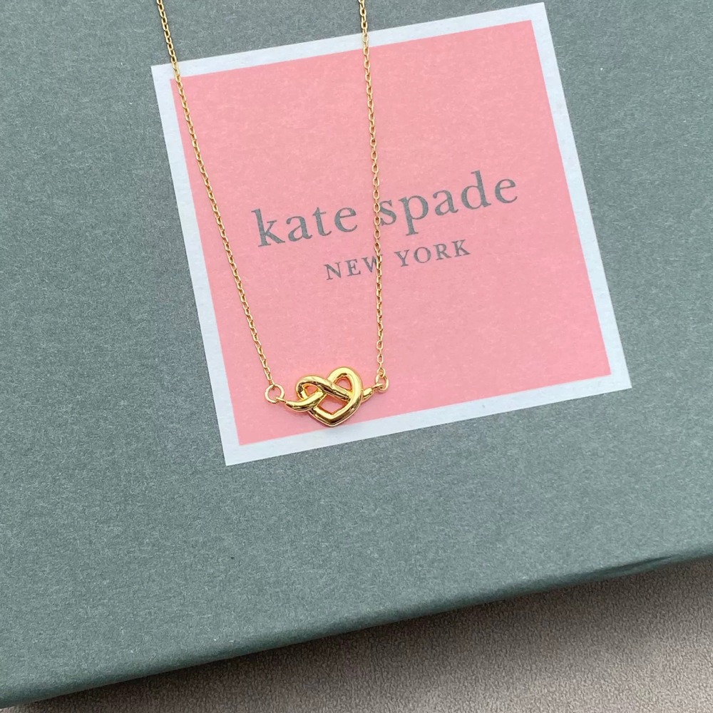 kate spade Sterling Silver Sweetheart Knotted Heart Pendant Choker Necklace